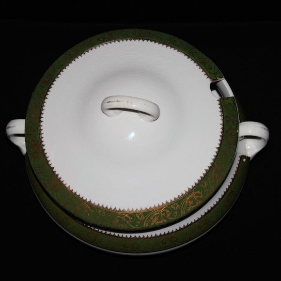 Gorgeous Antique Homer Laughlin Footed Tureen | Genesee Tureen 1914 - Picture 5 of 11